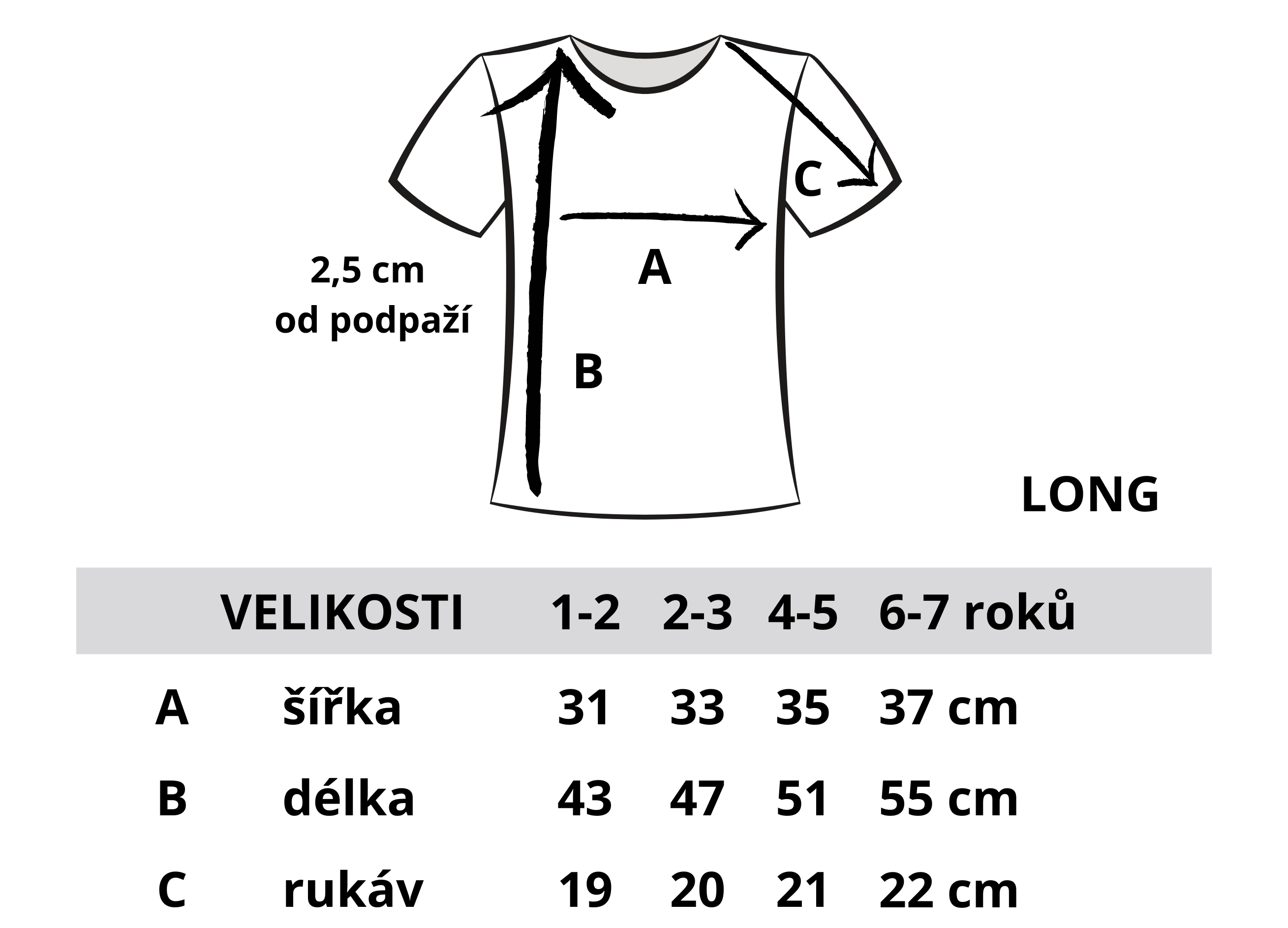 tričko Long